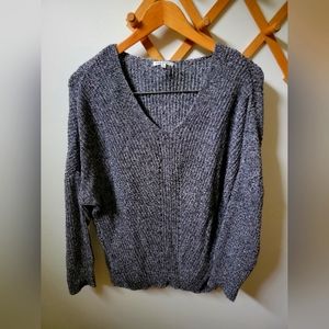 Grey v-neck sweater rag poets